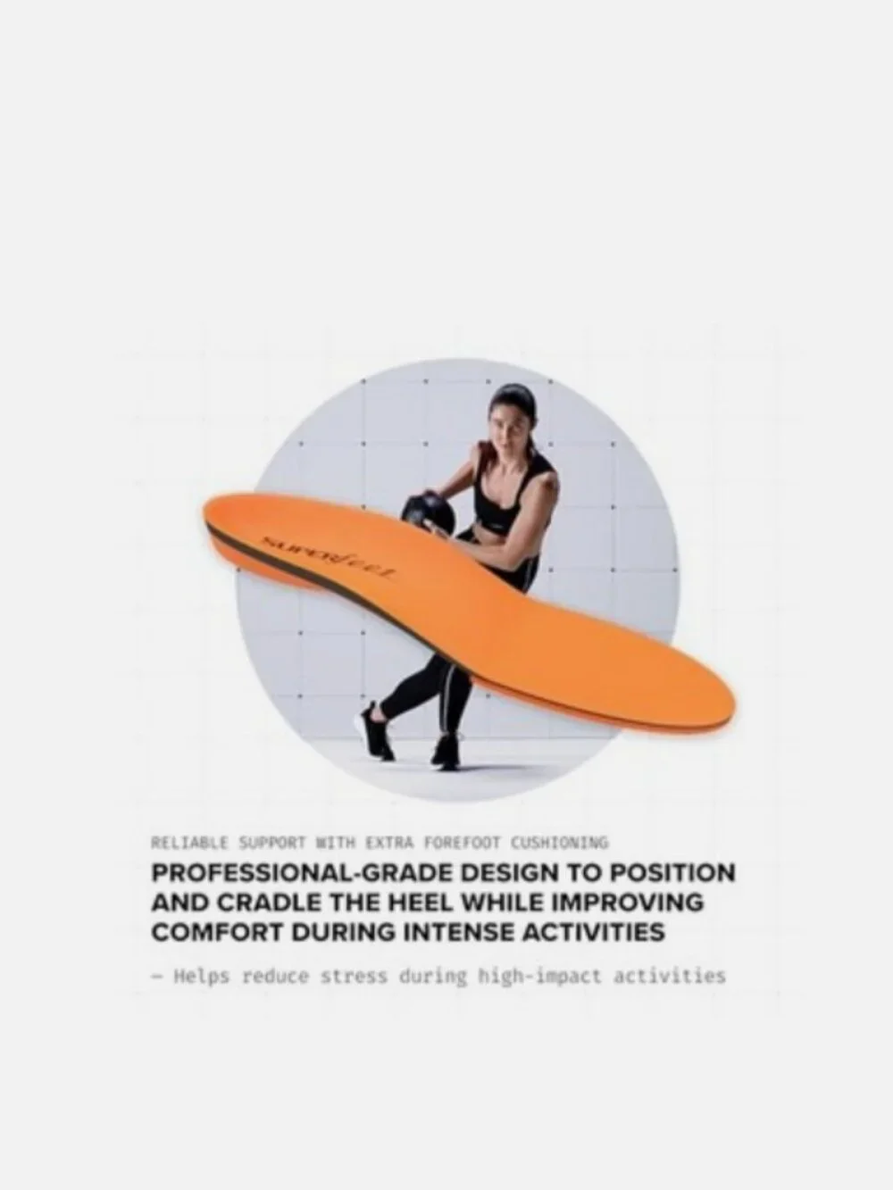 New in Box Superfeet Orange Insoles Orthotics Mens 11.5-13 Trimmable